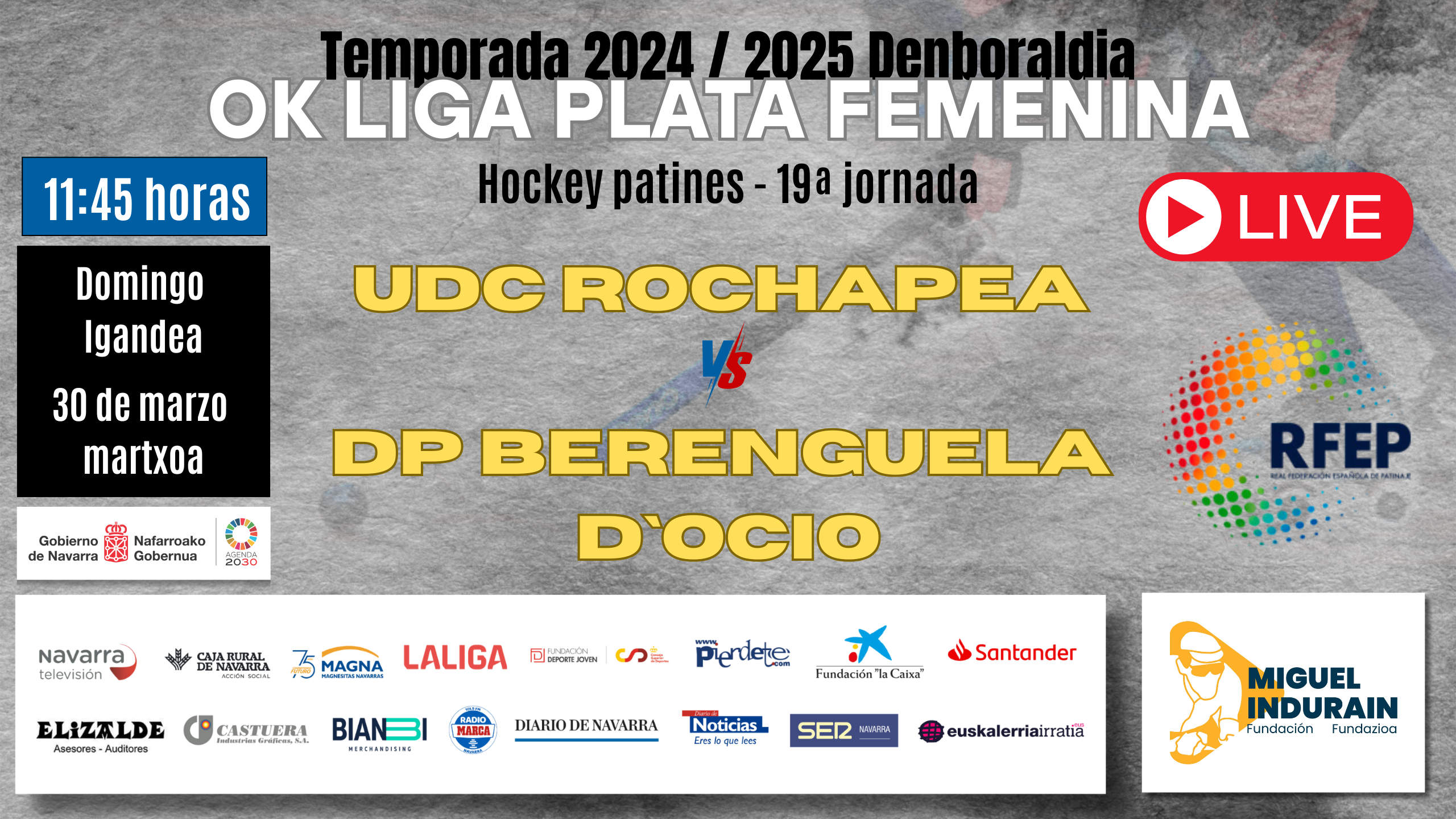 ¡Hockey sobre patines femenino en directo!